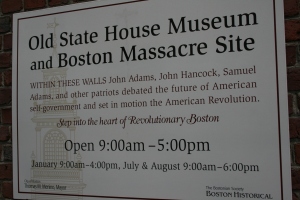 Old State House entrance plaque