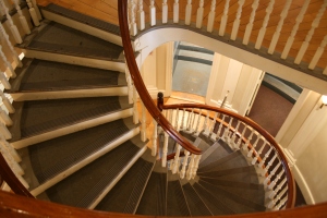 Spiral staircase at entrance of Old State House