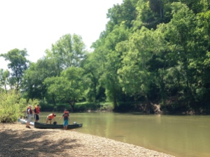 One of several picnic and rest stops along the Harpeth River.