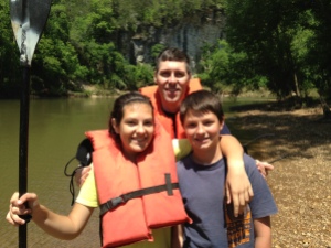 Quick rest stop along the Harpeth River limestone cliffs.