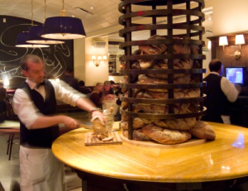 Cognac French Bakery bread tower - Image courtesy Cognac Restaurant