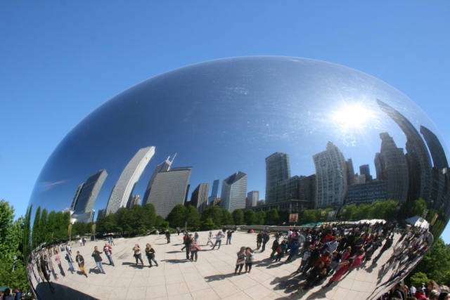 Showing the 'Bean' as a whole; construction was between 2004-2006. Almost a giant snow-dome. Image: Jason Dutton-Smith