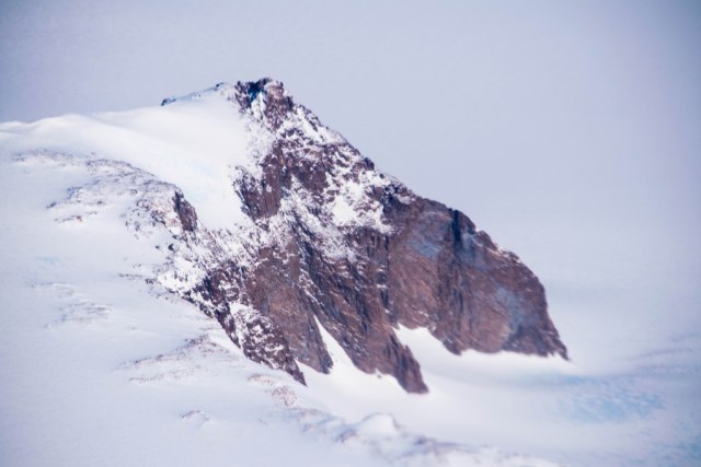 One of the many snow capped mountains of Antarctica. Only 2% of Antarctica is not covered in snow or ice.